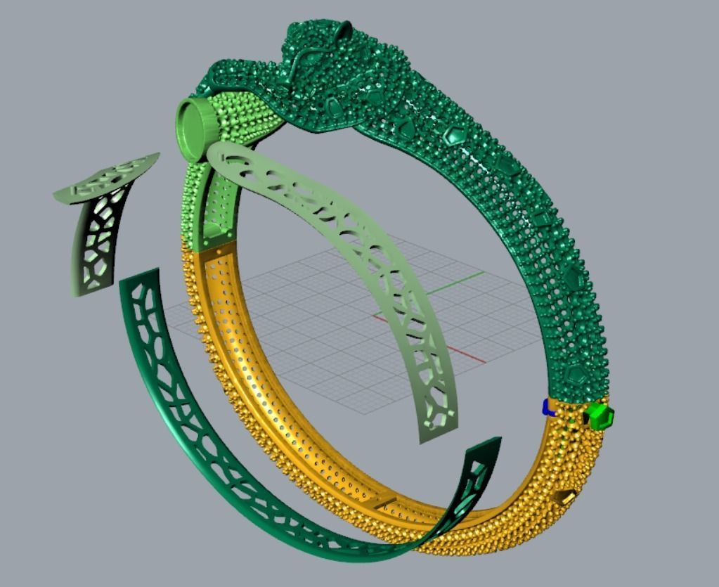 Bracelet 3d jewelry model 3D print model_11