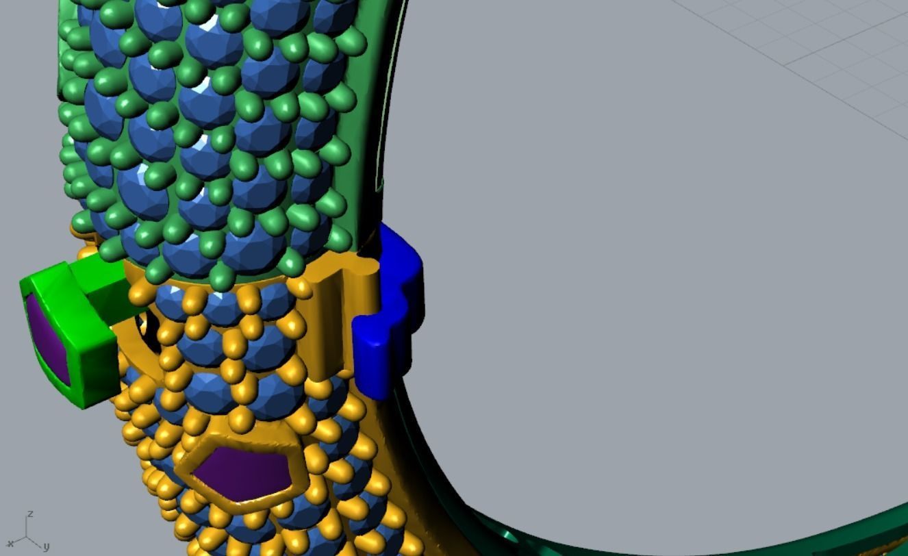 Bracelet 3d jewelry model 3D print model_8