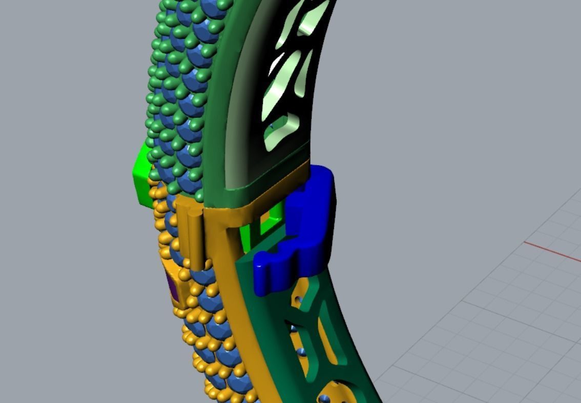 Bracelet 3d jewelry model 3D print model_9