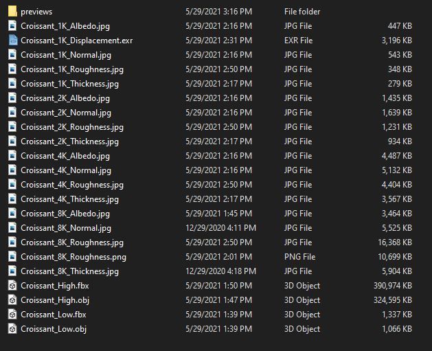 Croissant Photorealistic 3D model 3D model_18