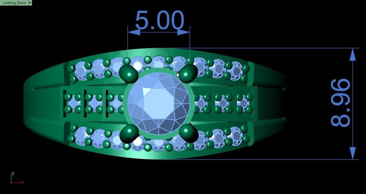 solitaire ring 3D print model_16