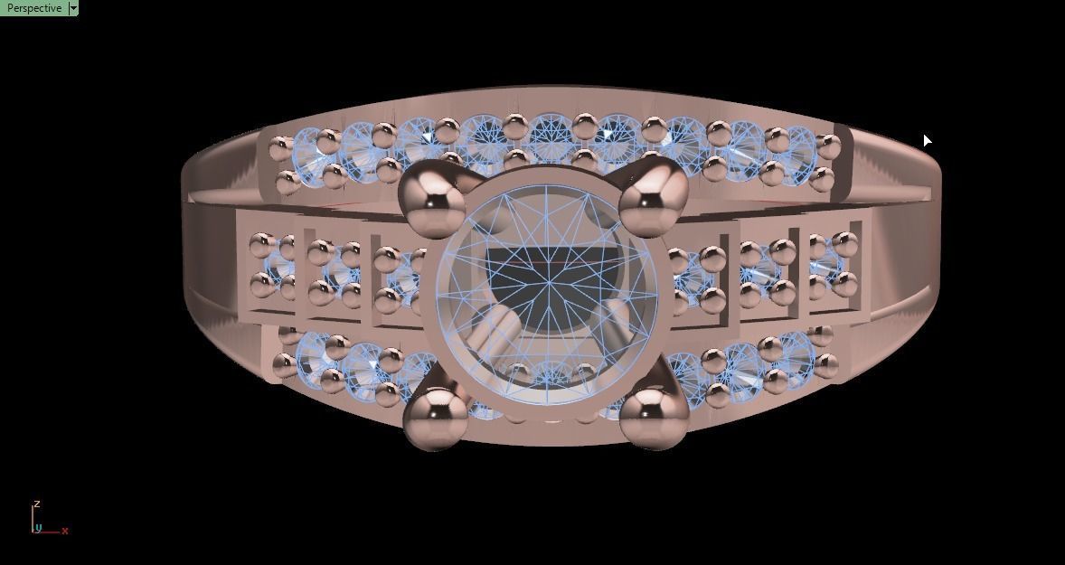 solitaire ring 3D print model_8