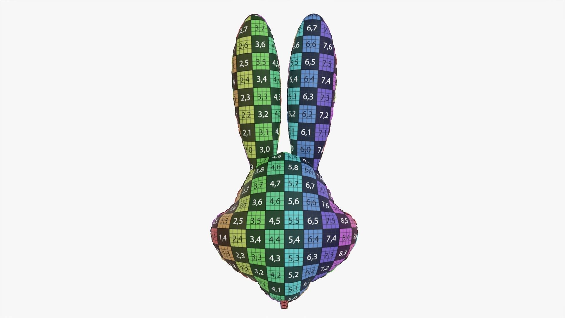 Rabbit decoration foil balloon 14 3D model_12