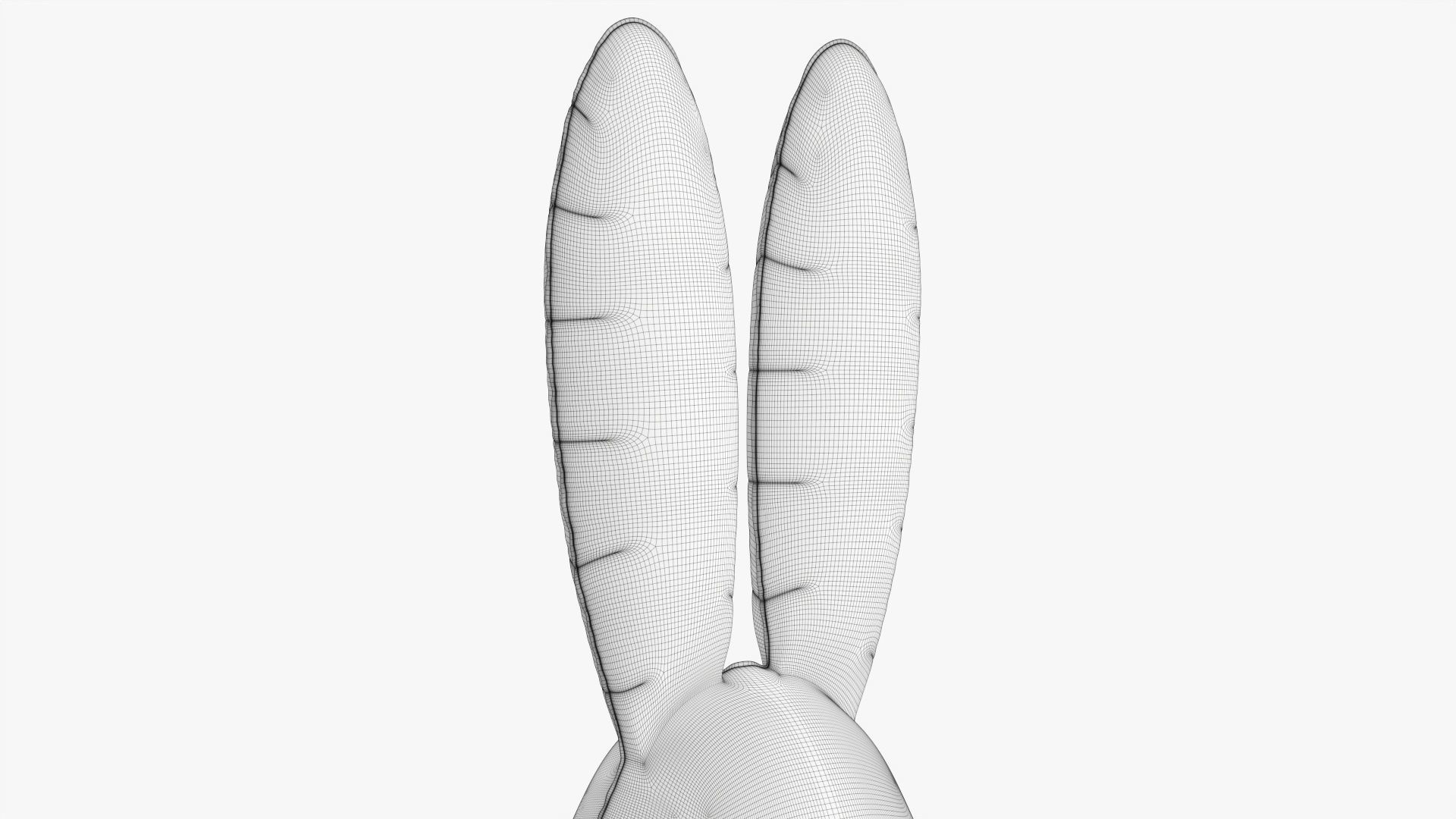 Rabbit decoration foil balloon 14 3D model_9