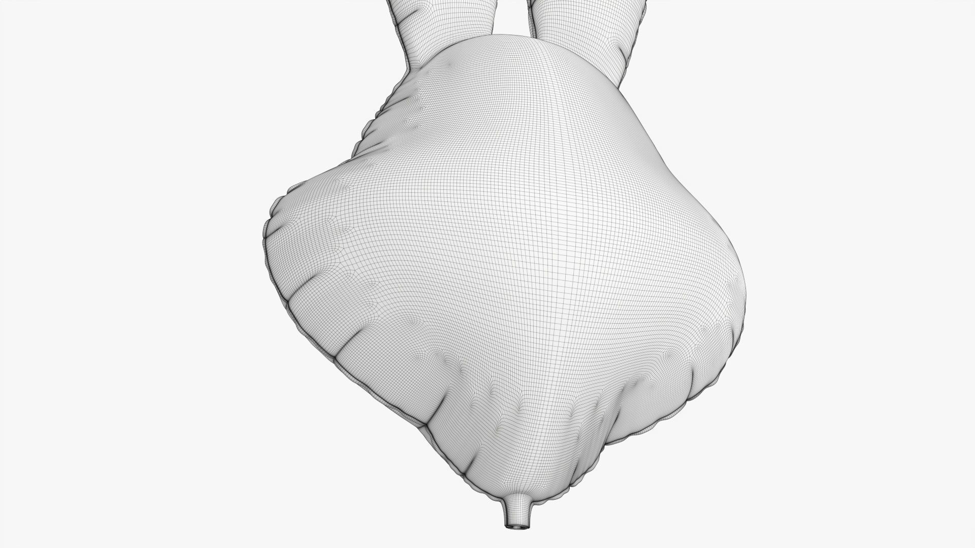 Rabbit decoration foil balloon 14 3D model_8