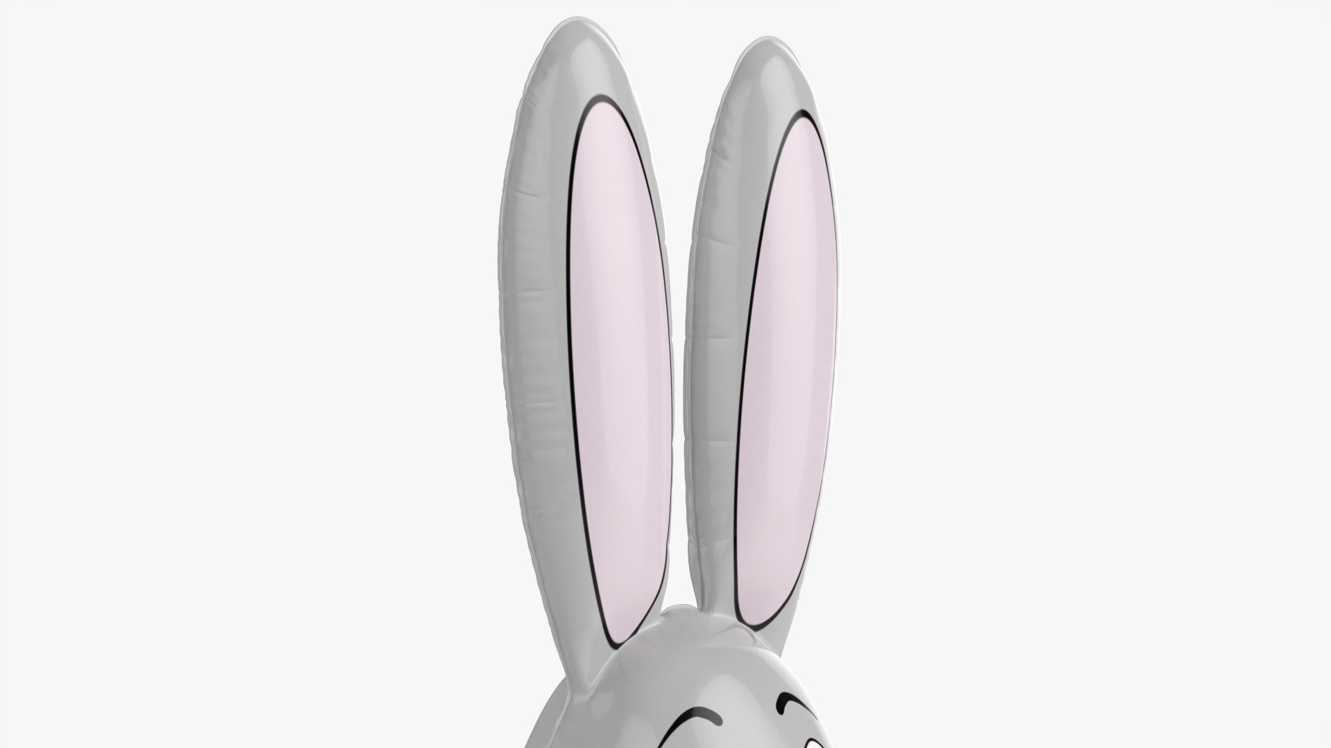 Rabbit decoration foil balloon 14 3D model_3