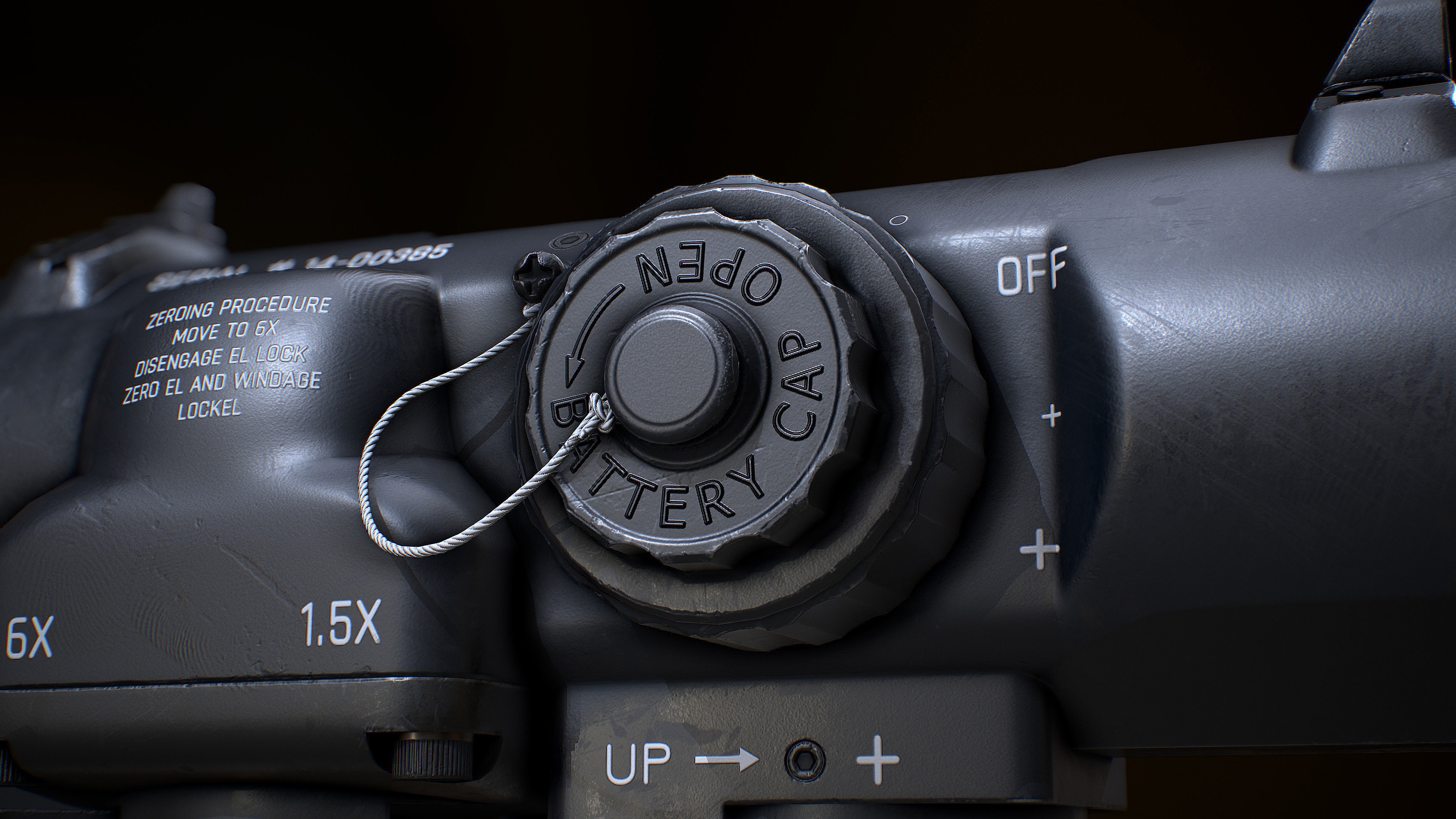 ELCAN SPECTERDR  6x Low-poly 3D model_14