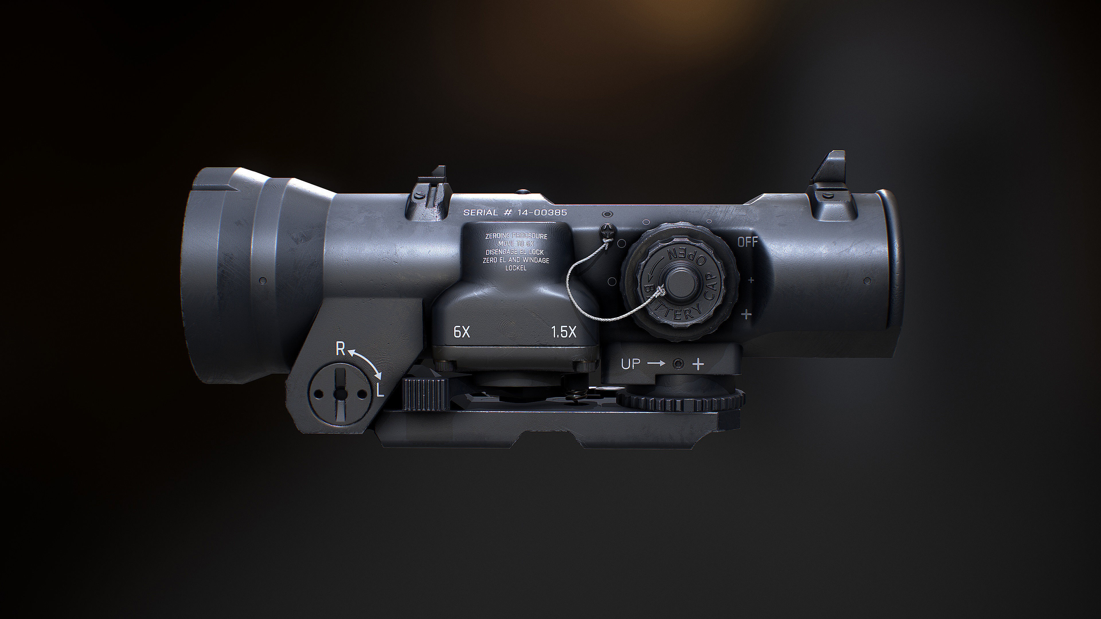 ELCAN SPECTERDR  6x Low-poly 3D model_4