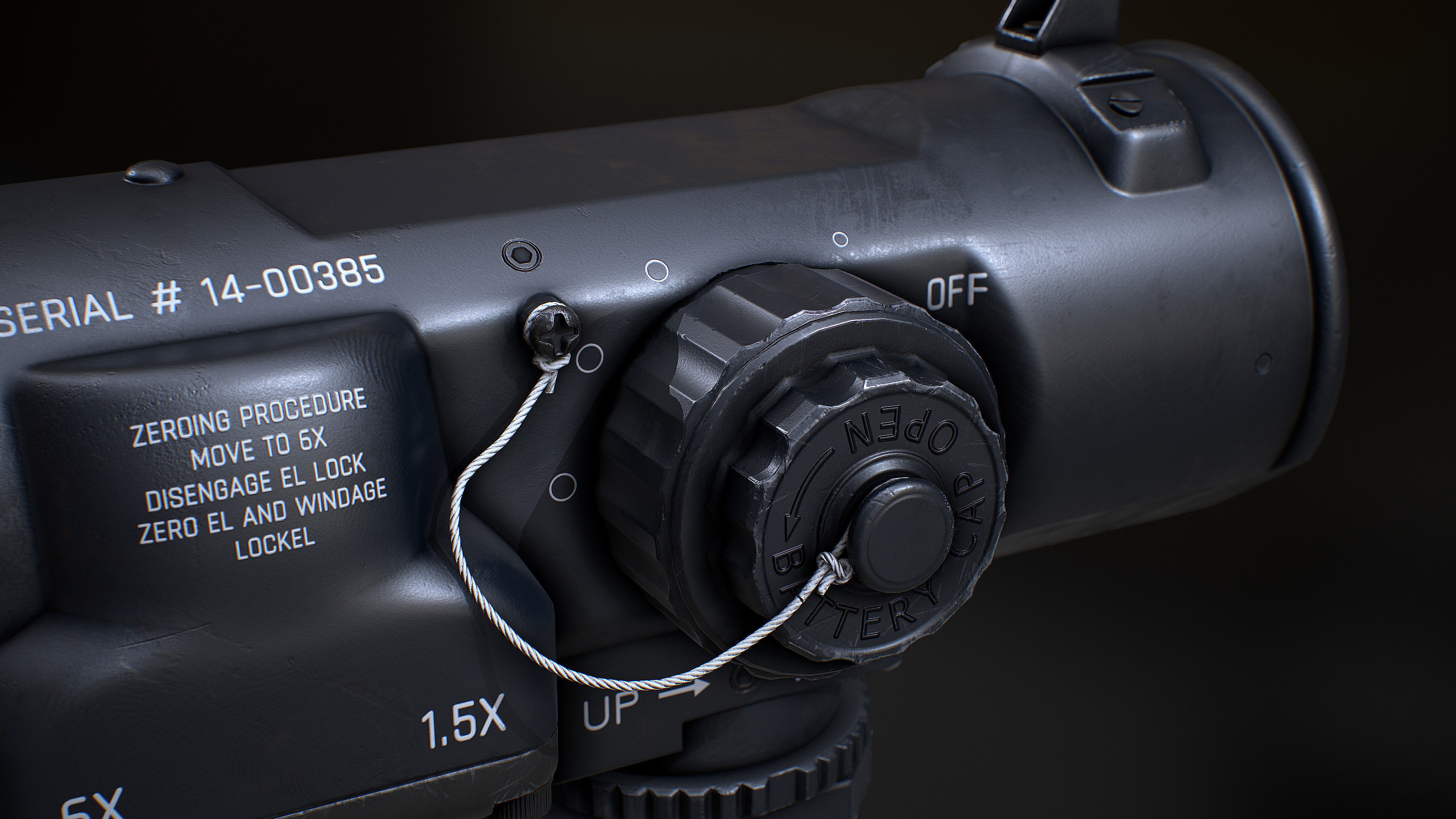 ELCAN SPECTERDR  6x Low-poly 3D model_12