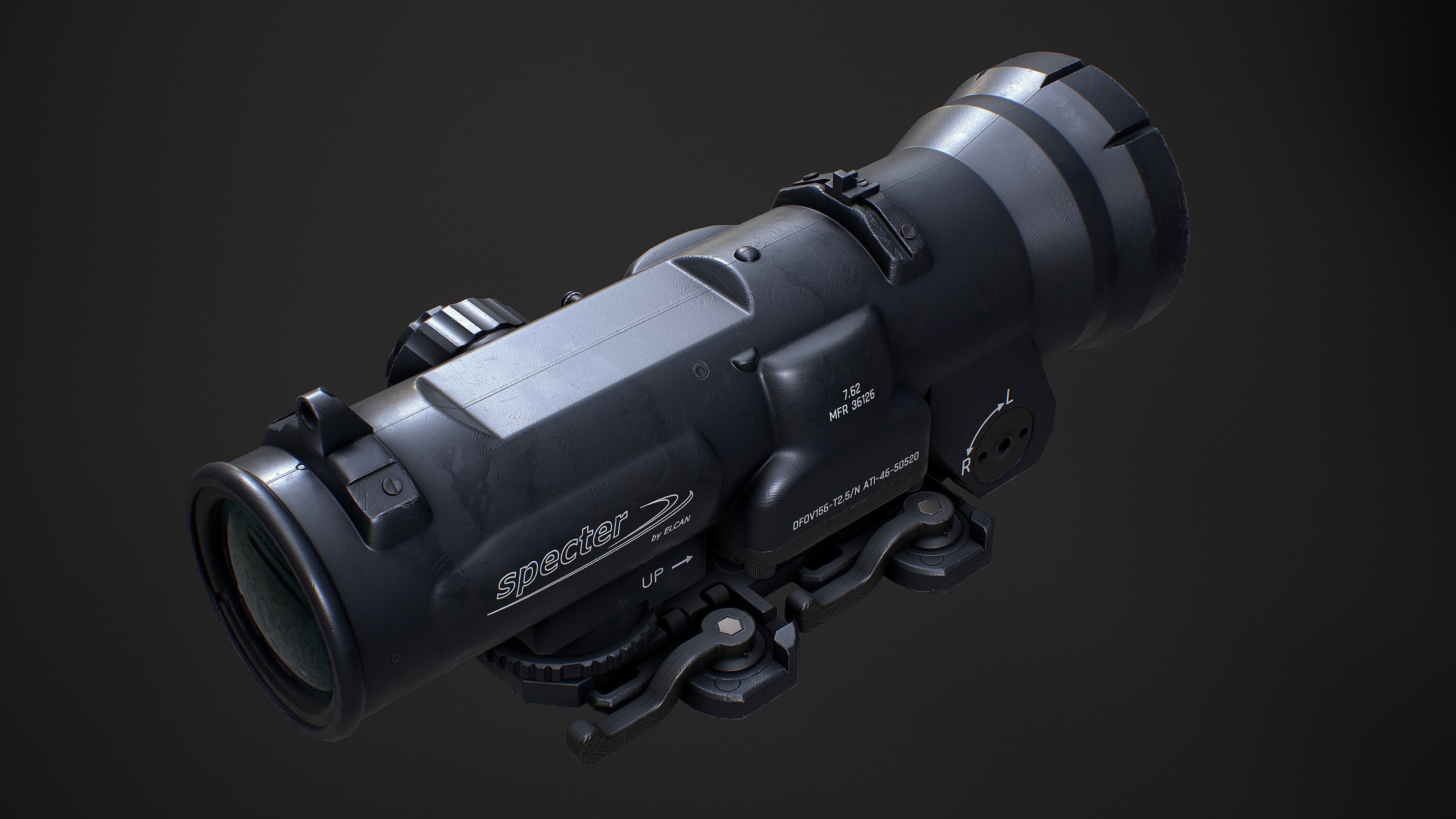 ELCAN SPECTERDR  6x Low-poly 3D model_6