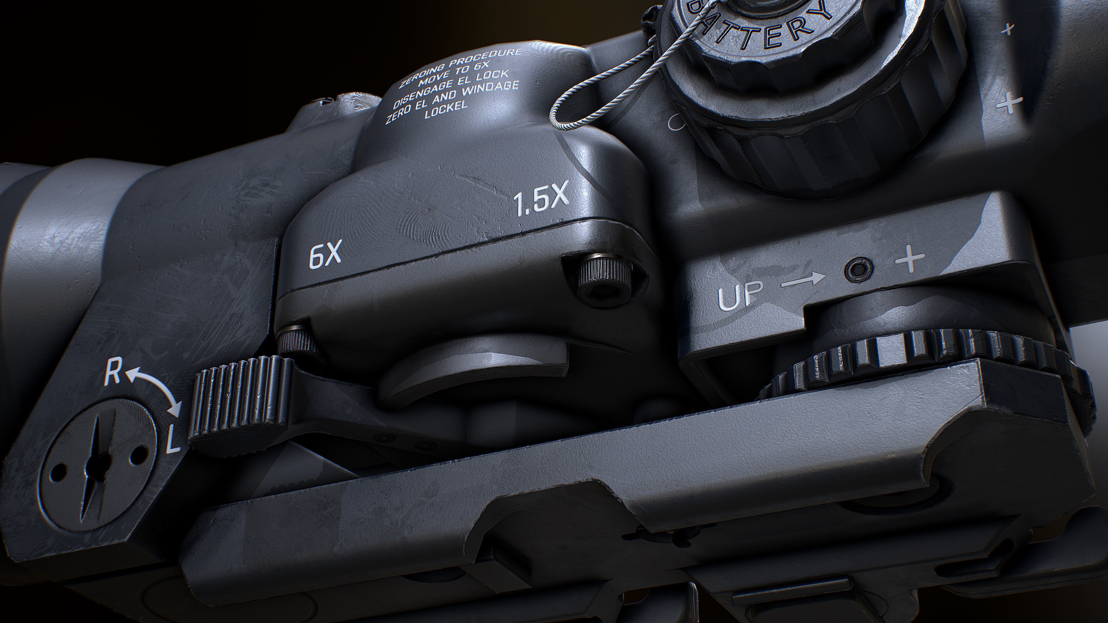 ELCAN SPECTERDR  6x Low-poly 3D model_25