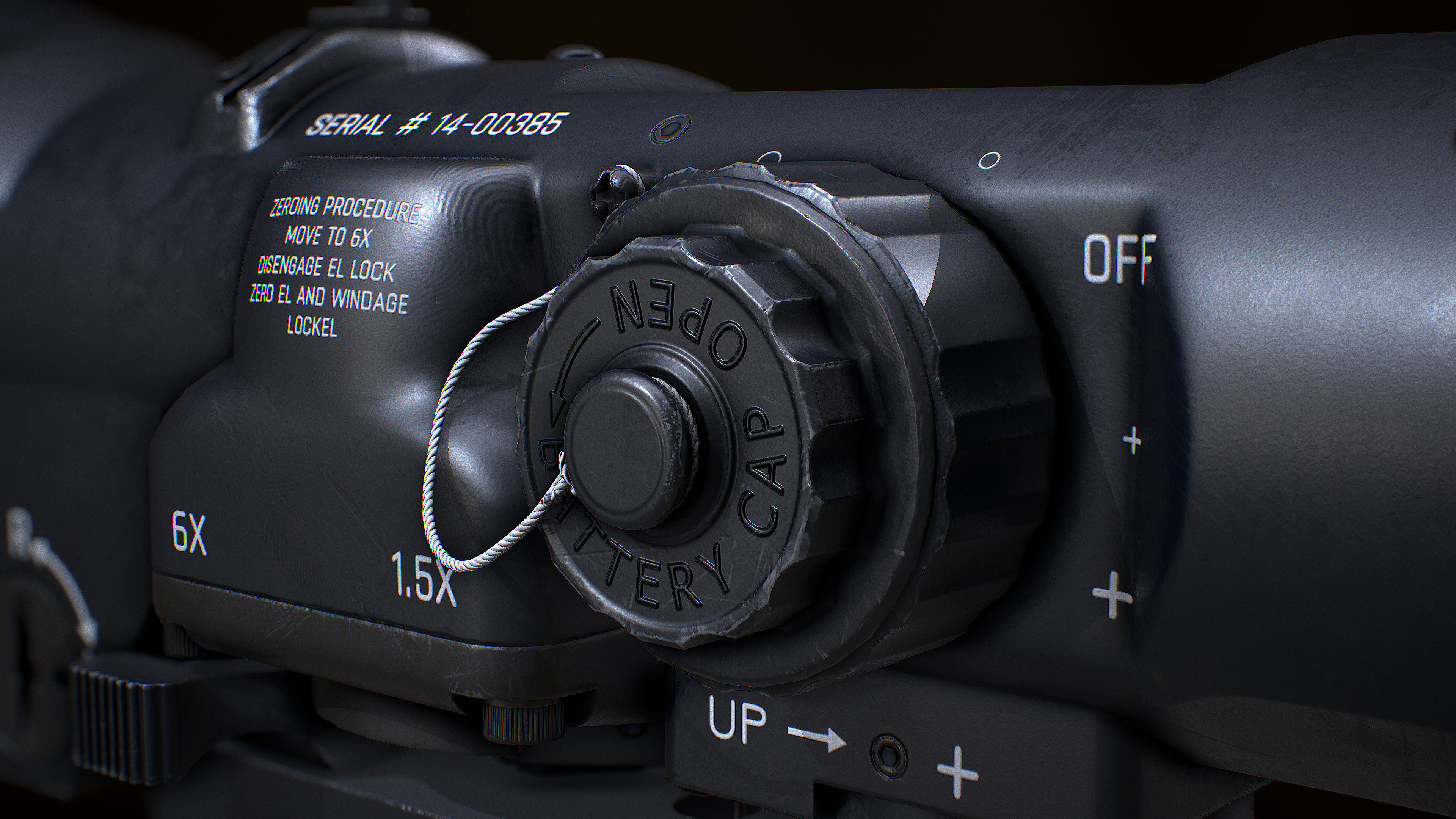 ELCAN SPECTERDR  6x Low-poly 3D model_15