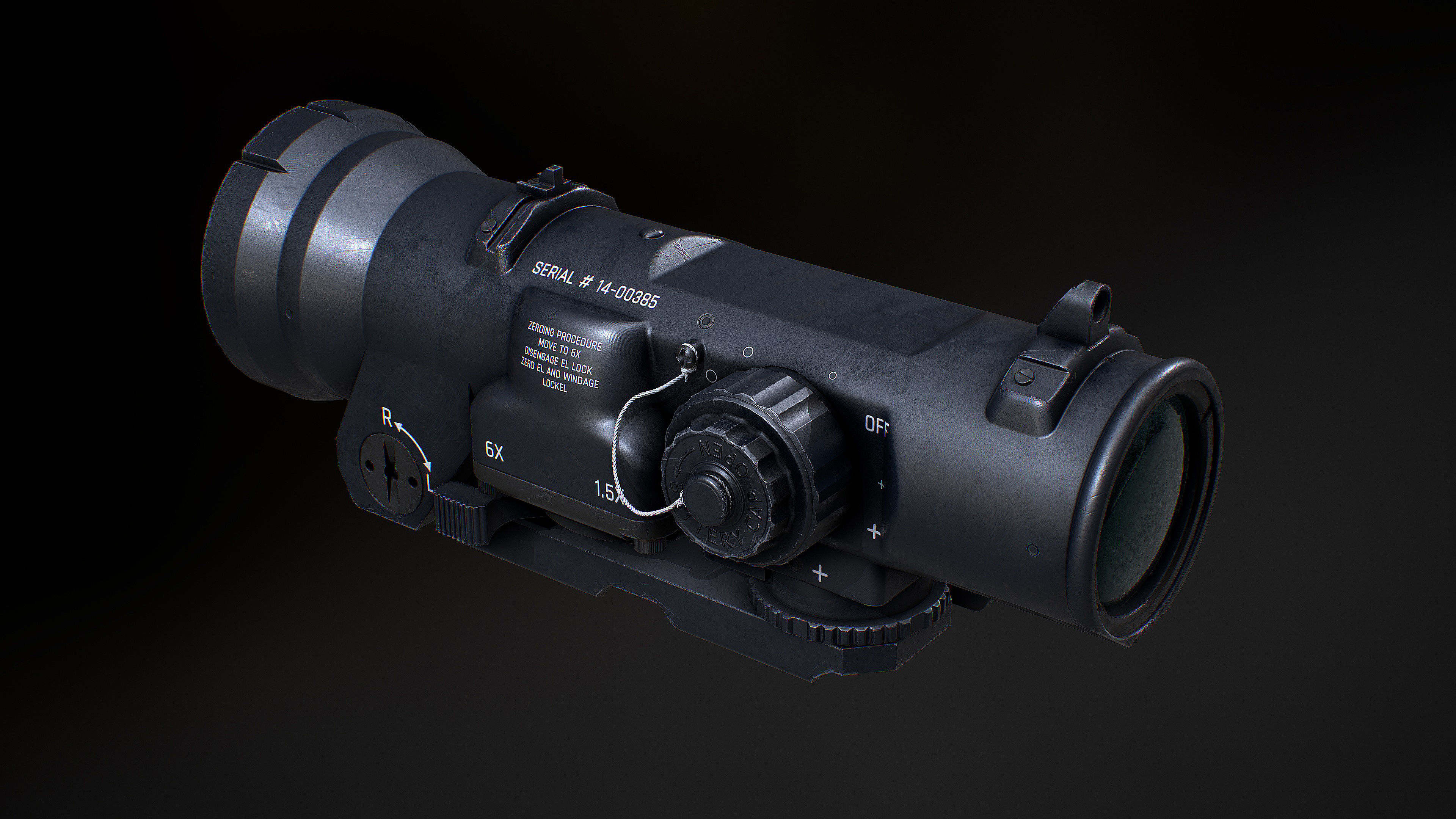 ELCAN SPECTERDR  6x Low-poly 3D model_7