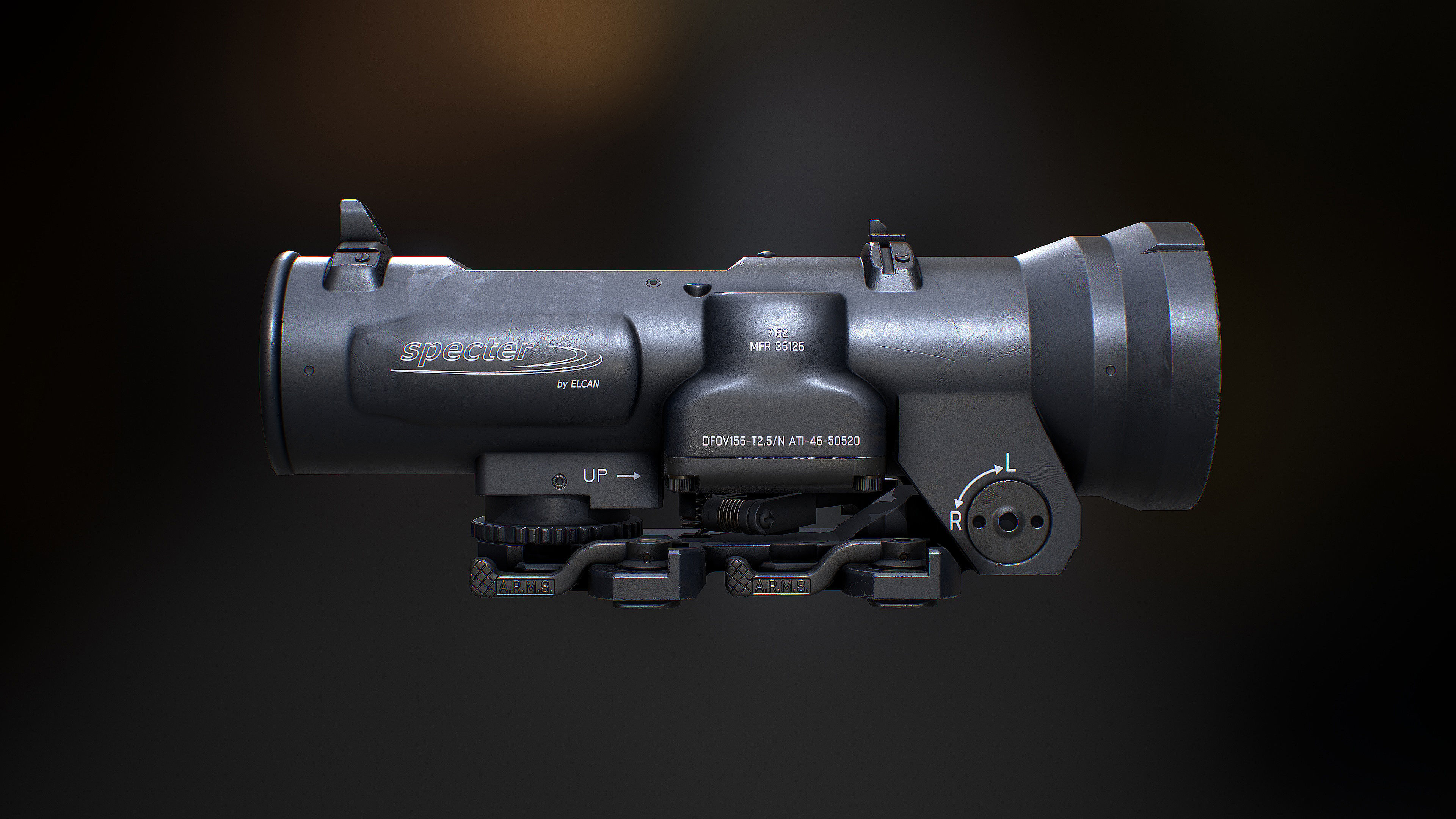 ELCAN SPECTERDR  6x Low-poly 3D model_2