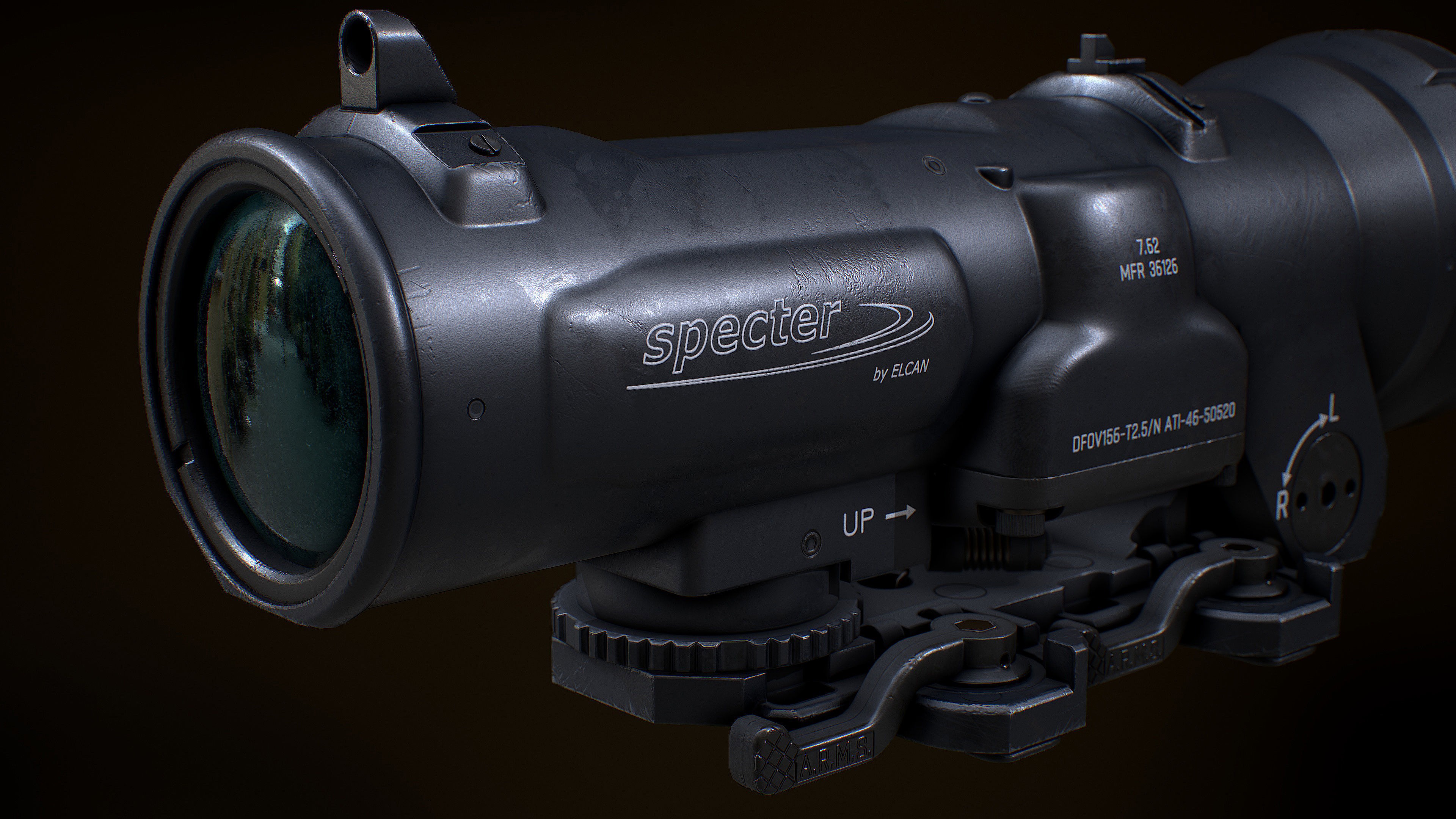 ELCAN SPECTERDR  6x Low-poly 3D model_18