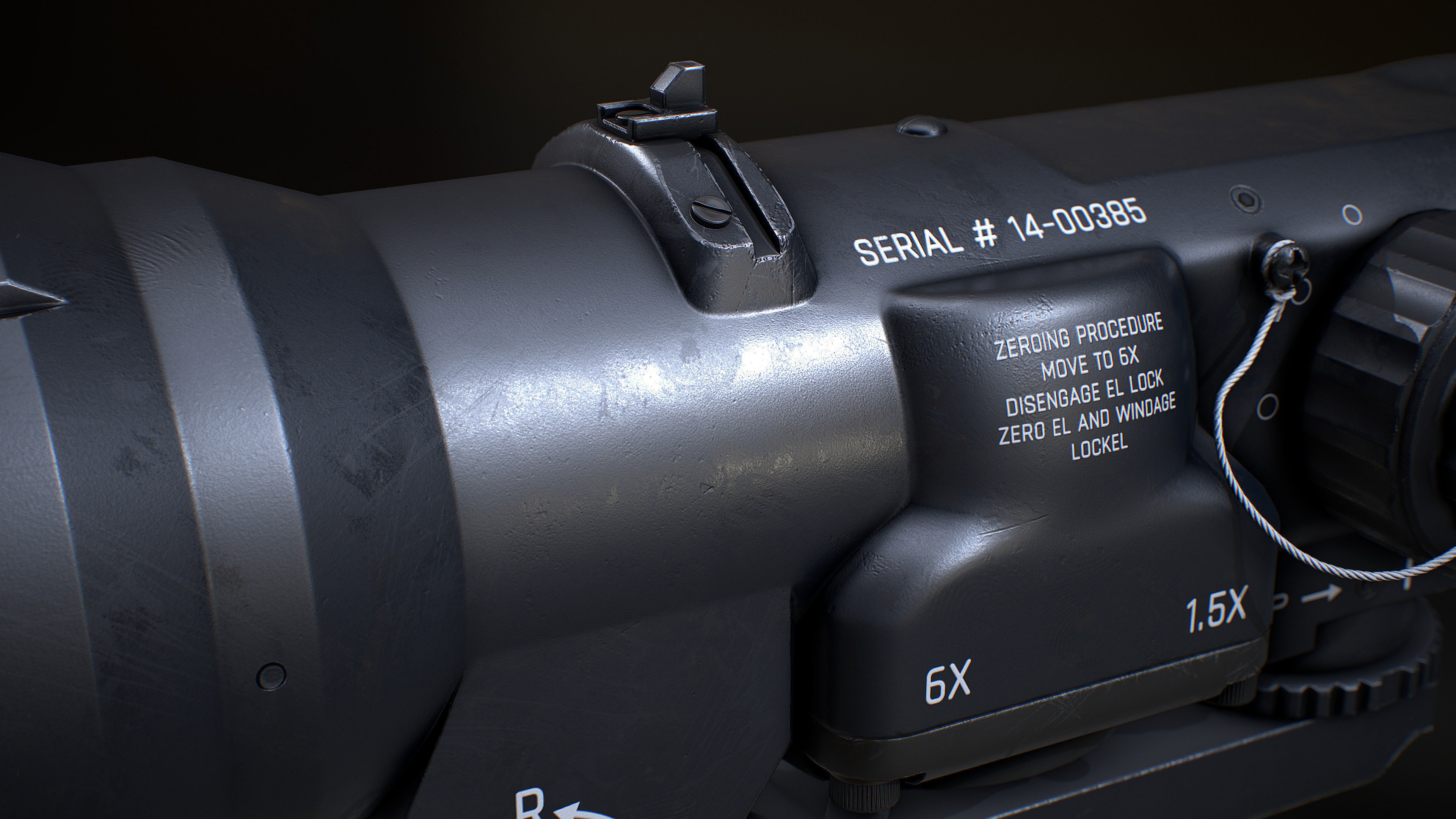 ELCAN SPECTERDR  6x Low-poly 3D model_11