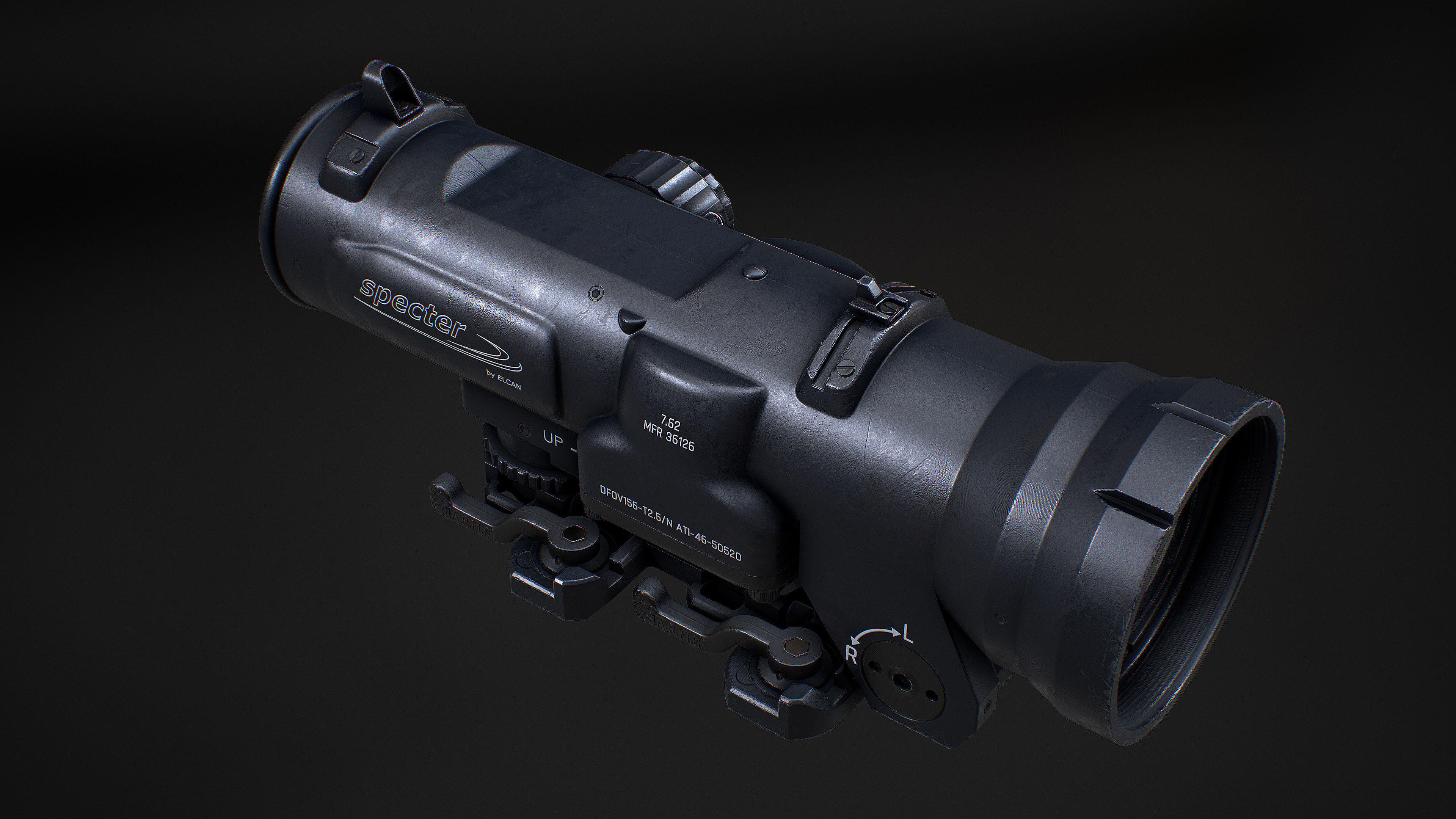 ELCAN SPECTERDR  6x Low-poly 3D model_8