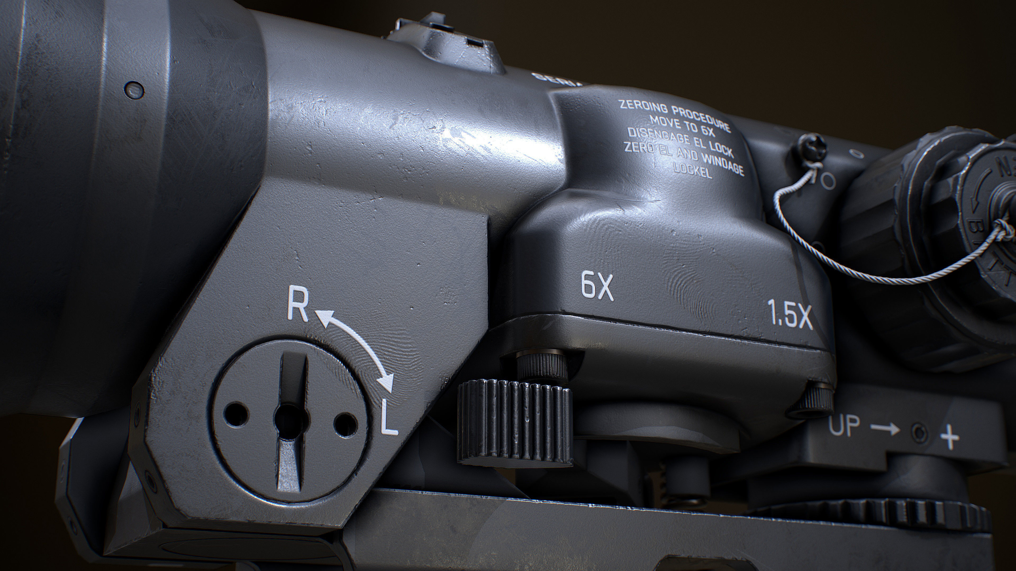 ELCAN SPECTERDR  6x Low-poly 3D model_10