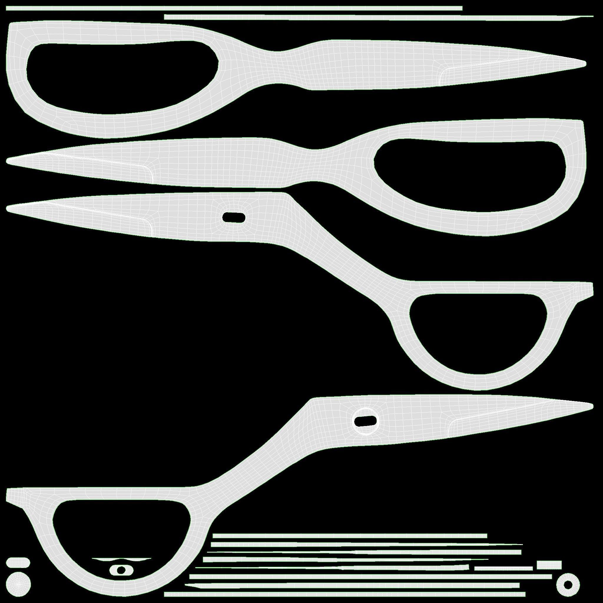 Kitchen scissors 01 3D model_12