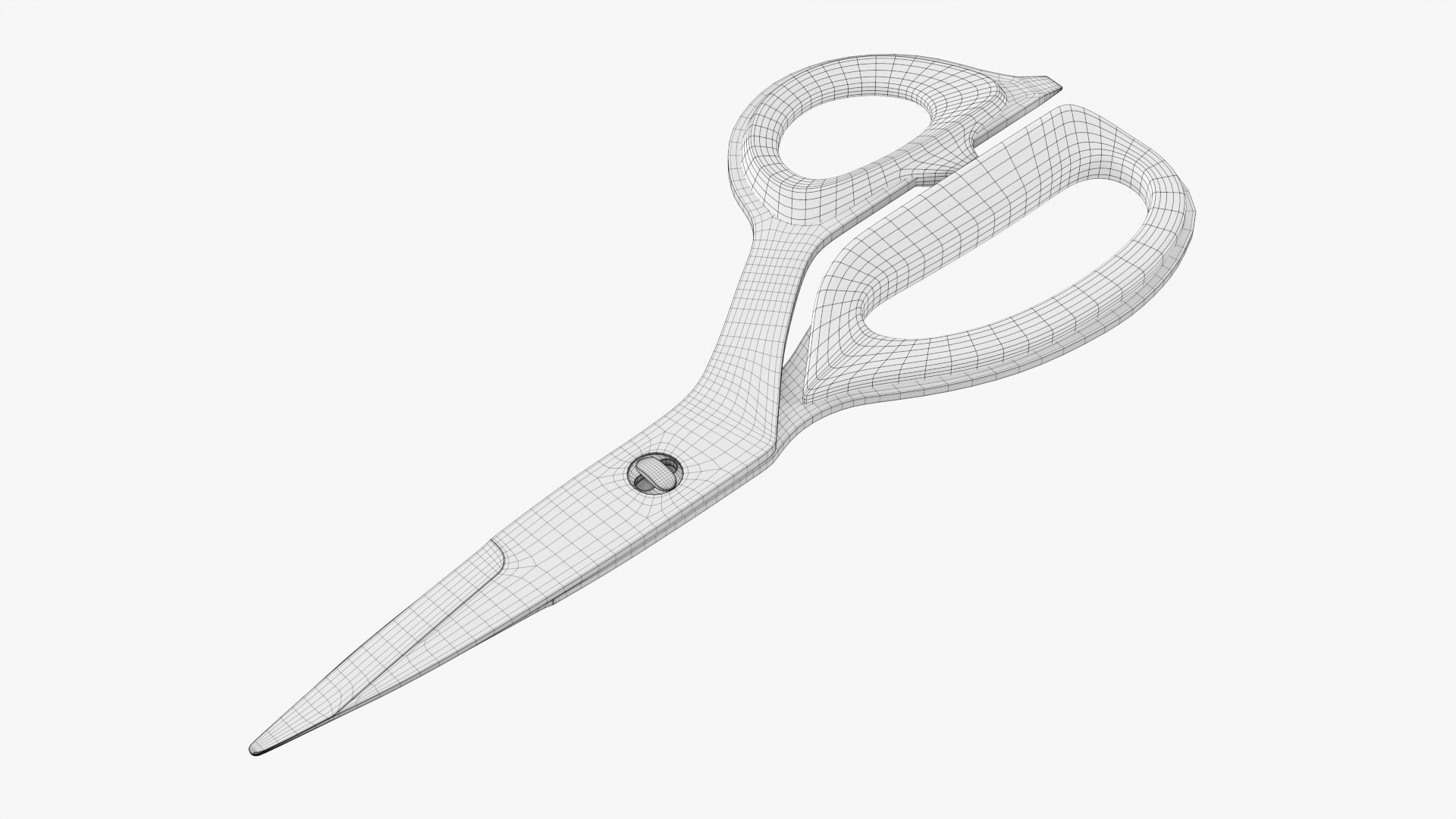 Kitchen scissors 01 3D model_6