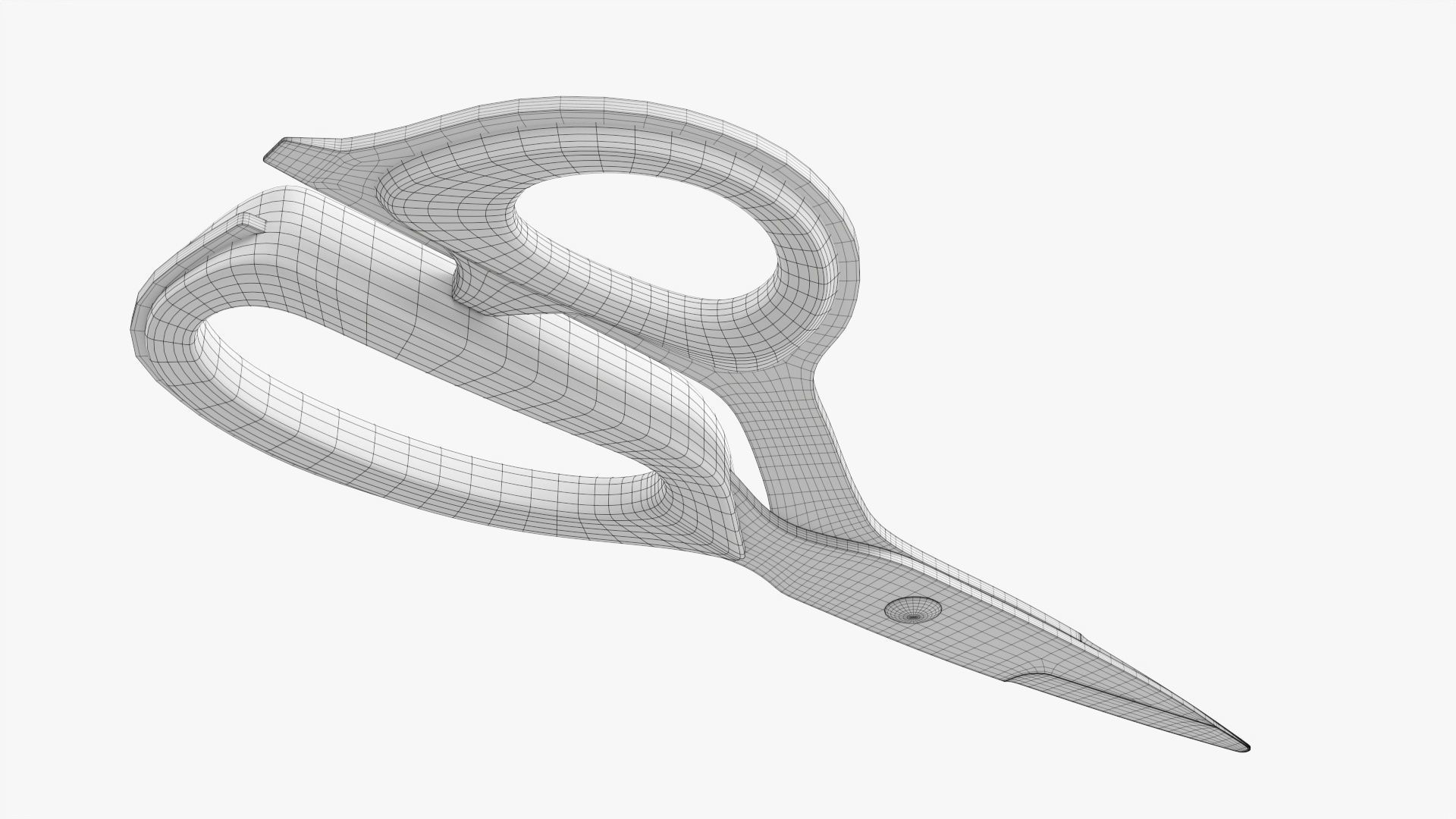 Kitchen scissors 01 3D model_8