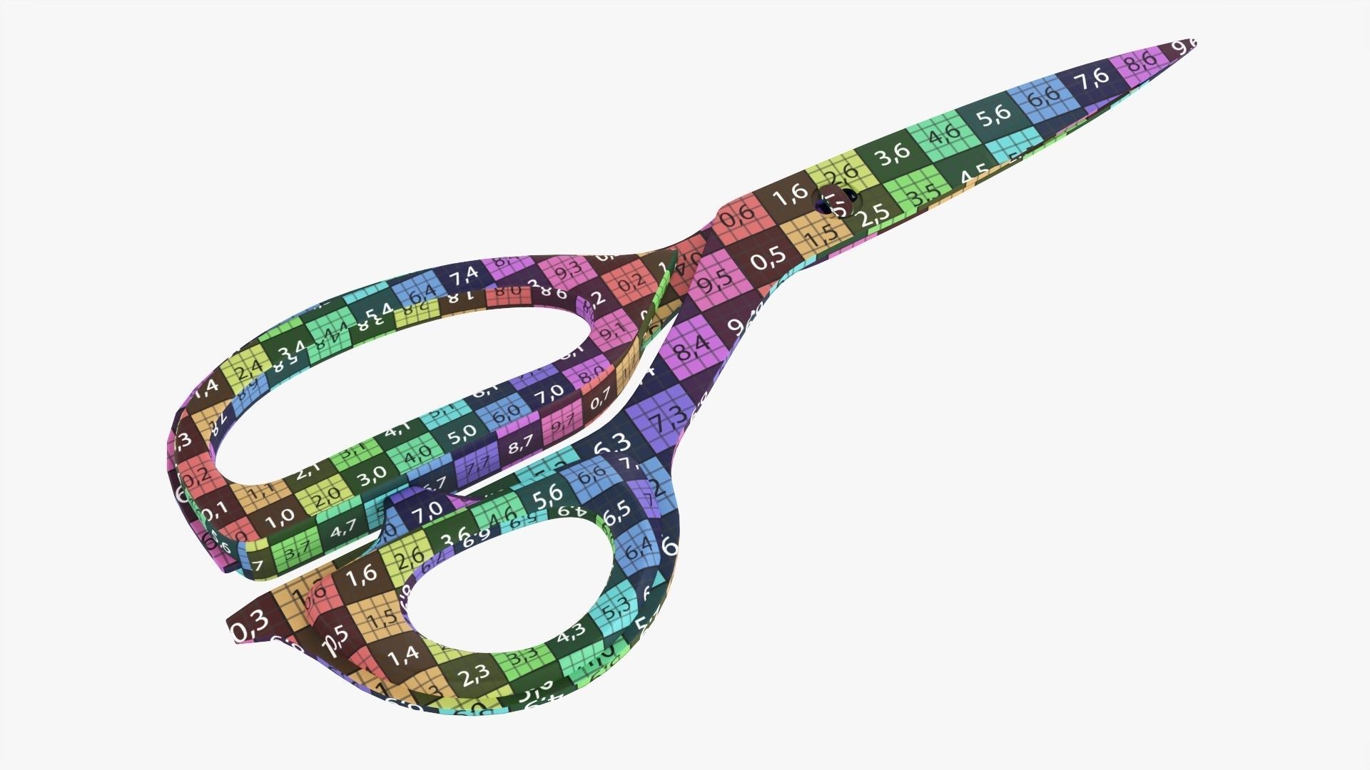 Kitchen scissors 01 3D model_10