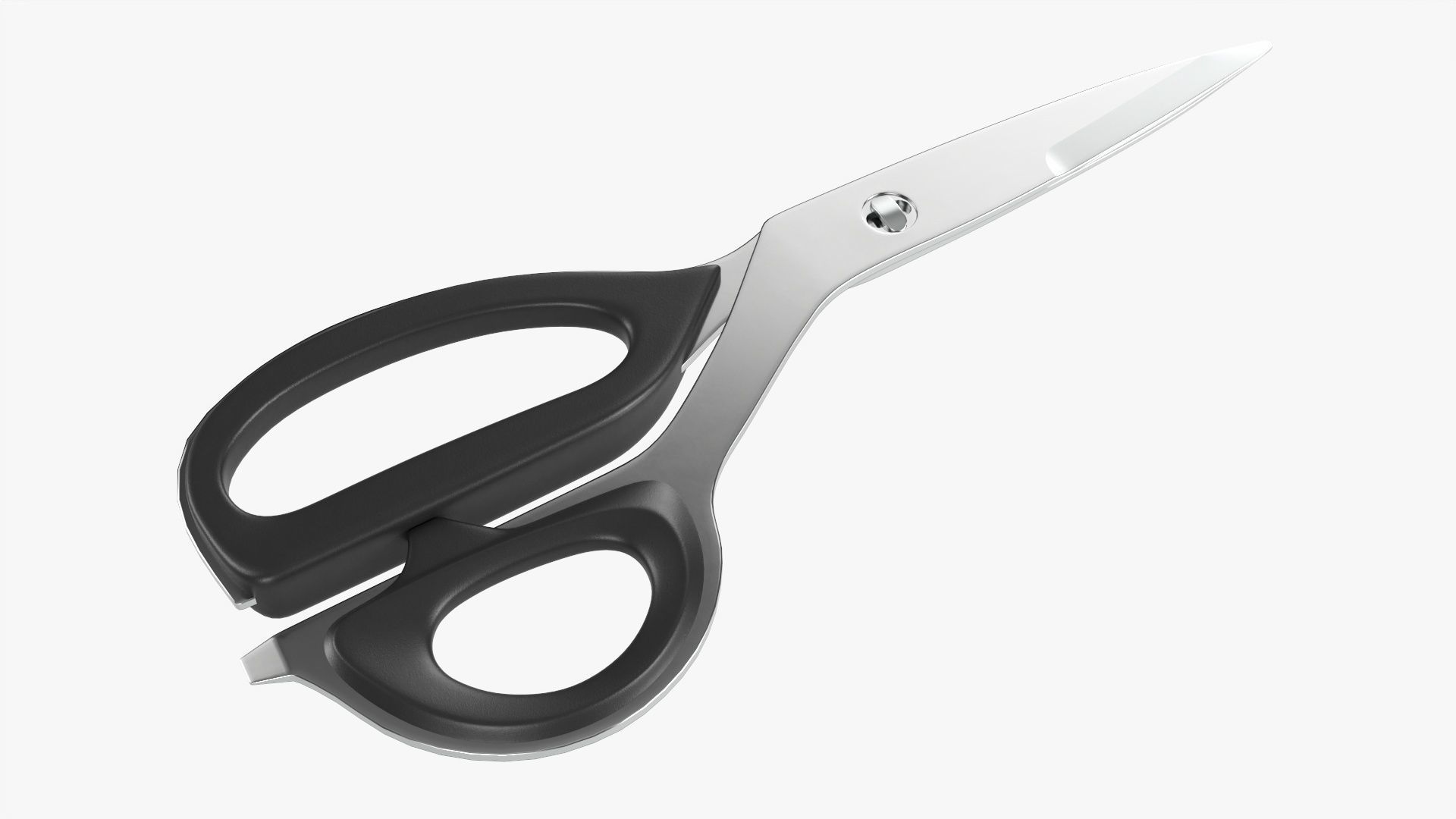 Kitchen scissors 01 3D model_1