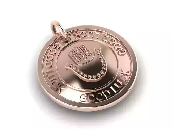 Good Luck Gold Pendant 283 3D print model
