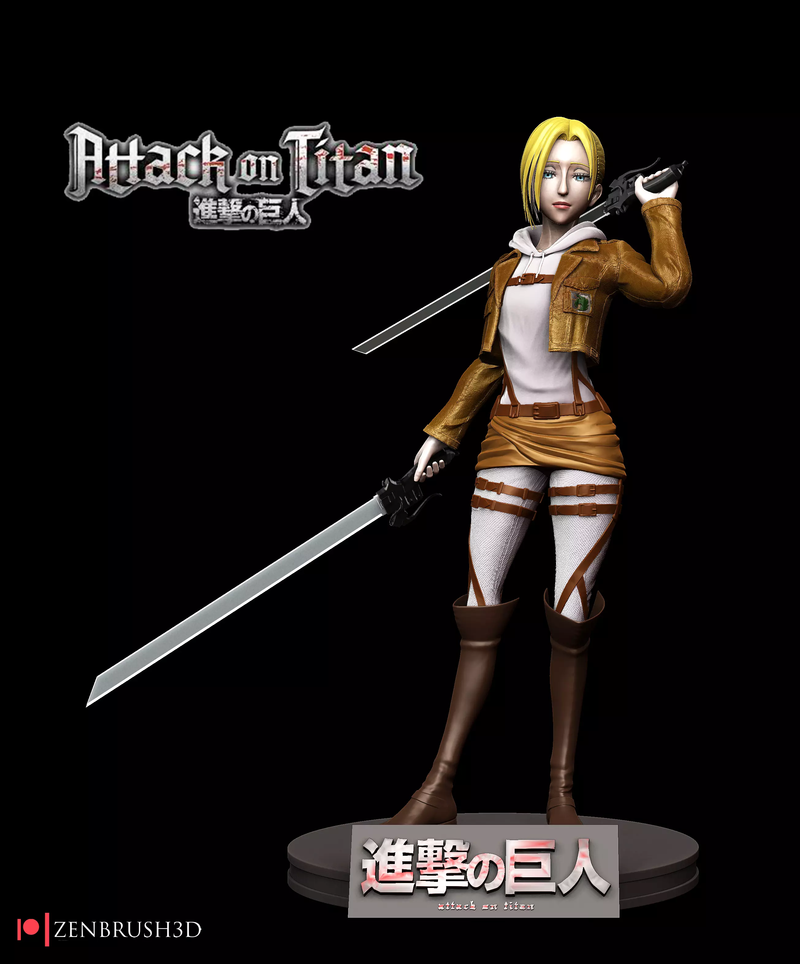Annie Leonhart Attack On Titan 3D print model_0