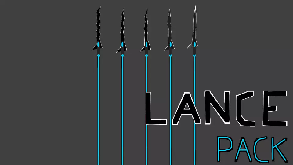 Lance pack black and blue 3D Model Collection_0