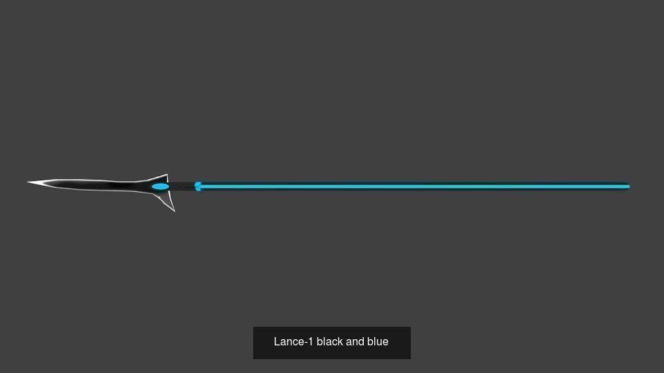 Lance pack black and blue 3D Model Collection_1