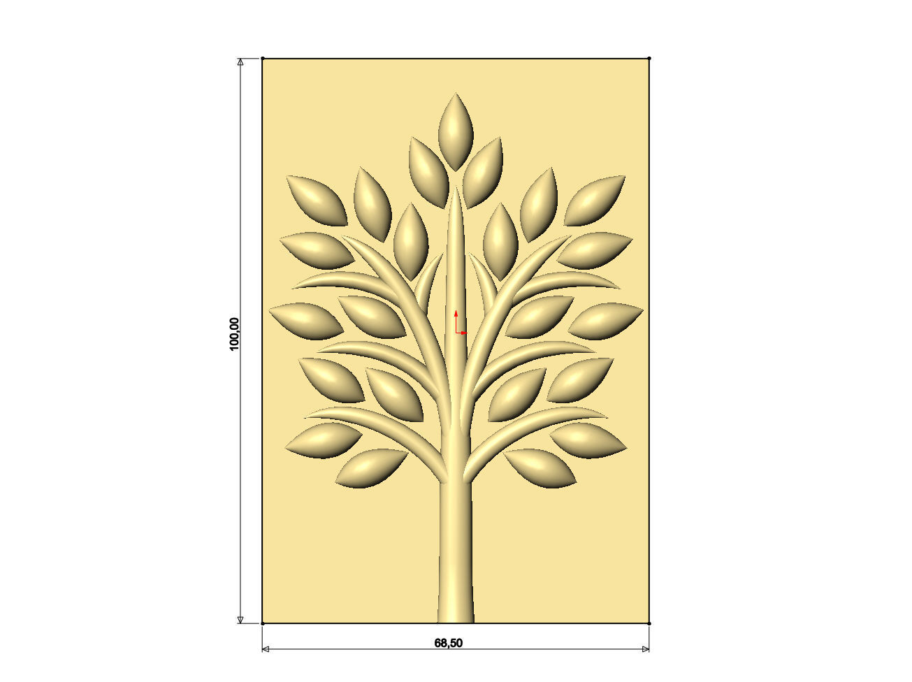 Simple tree relief 3d panel 3D model 3D printable CGTrader