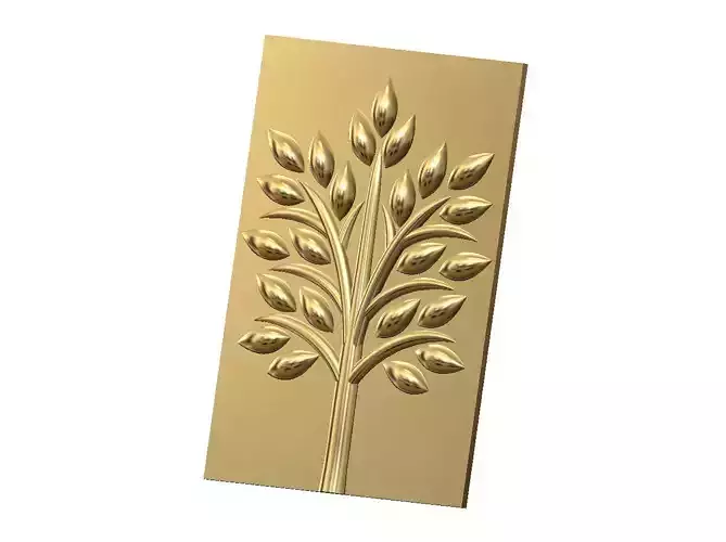 Simple tree relief 3d panel  3D print model