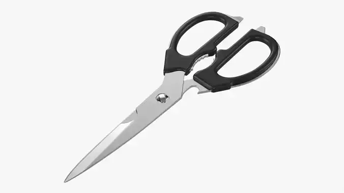 Kitchen scissors 02 3D model