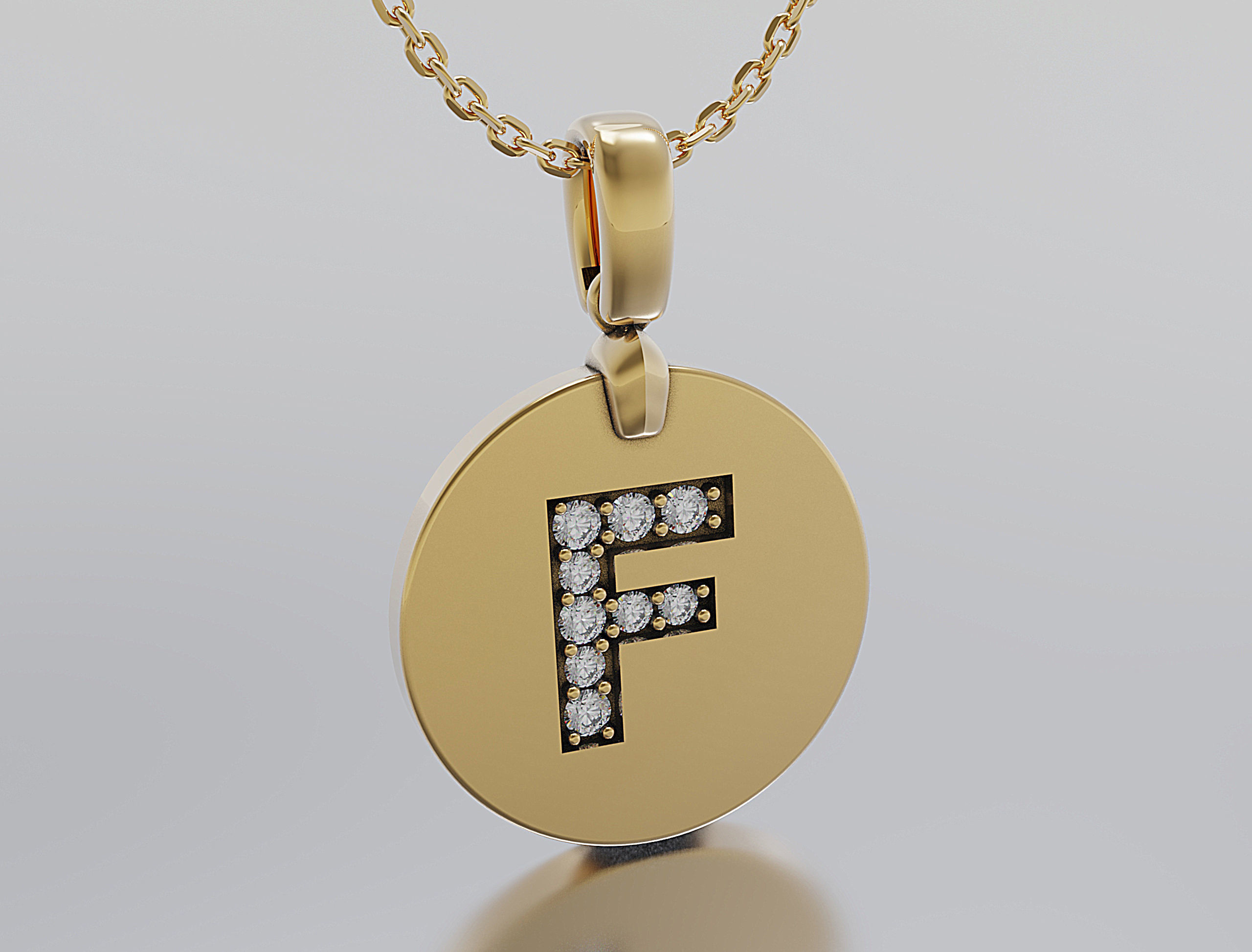 Letters Pendant Alphabets  3D print model_1