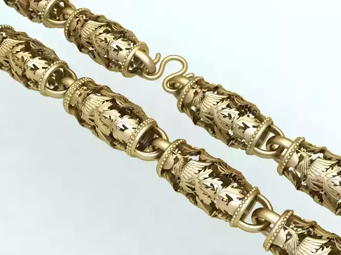 Phoenix necklace - Bird necklace - Mens necklace - N325