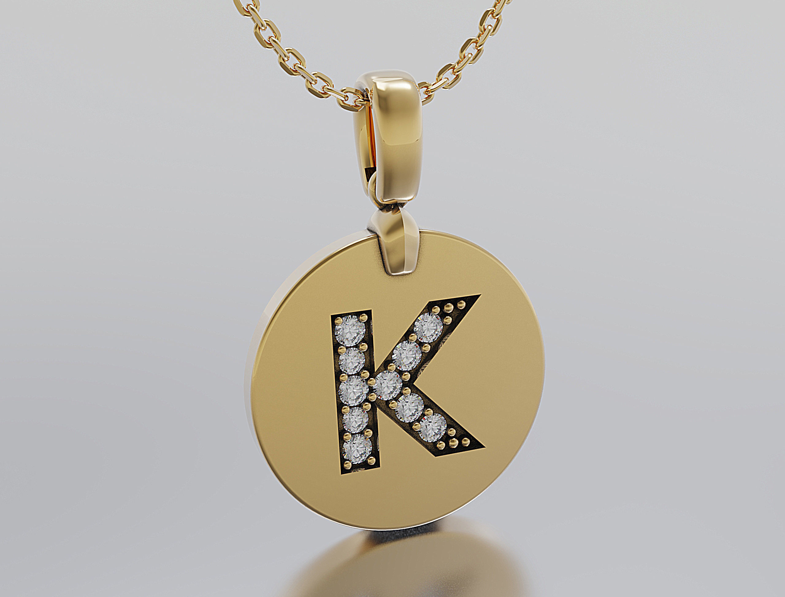 Letters Pendant Alphabets  3D print model_1
