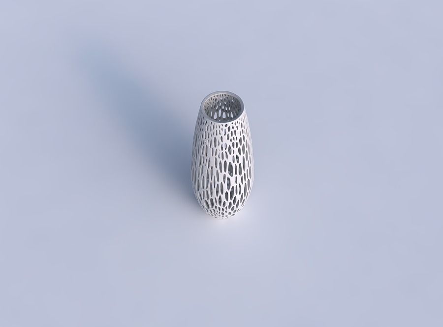 Vase bullet with fine organic lattice 3D print model_1