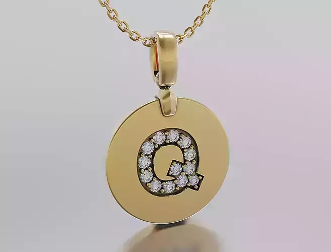 Letters Pendant Alphabets  3D print model