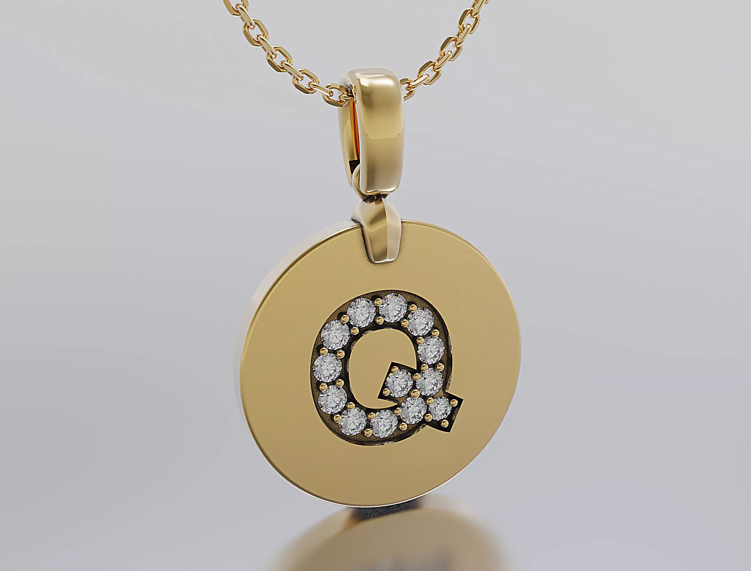 Letters Pendant Alphabets  3D print model_0