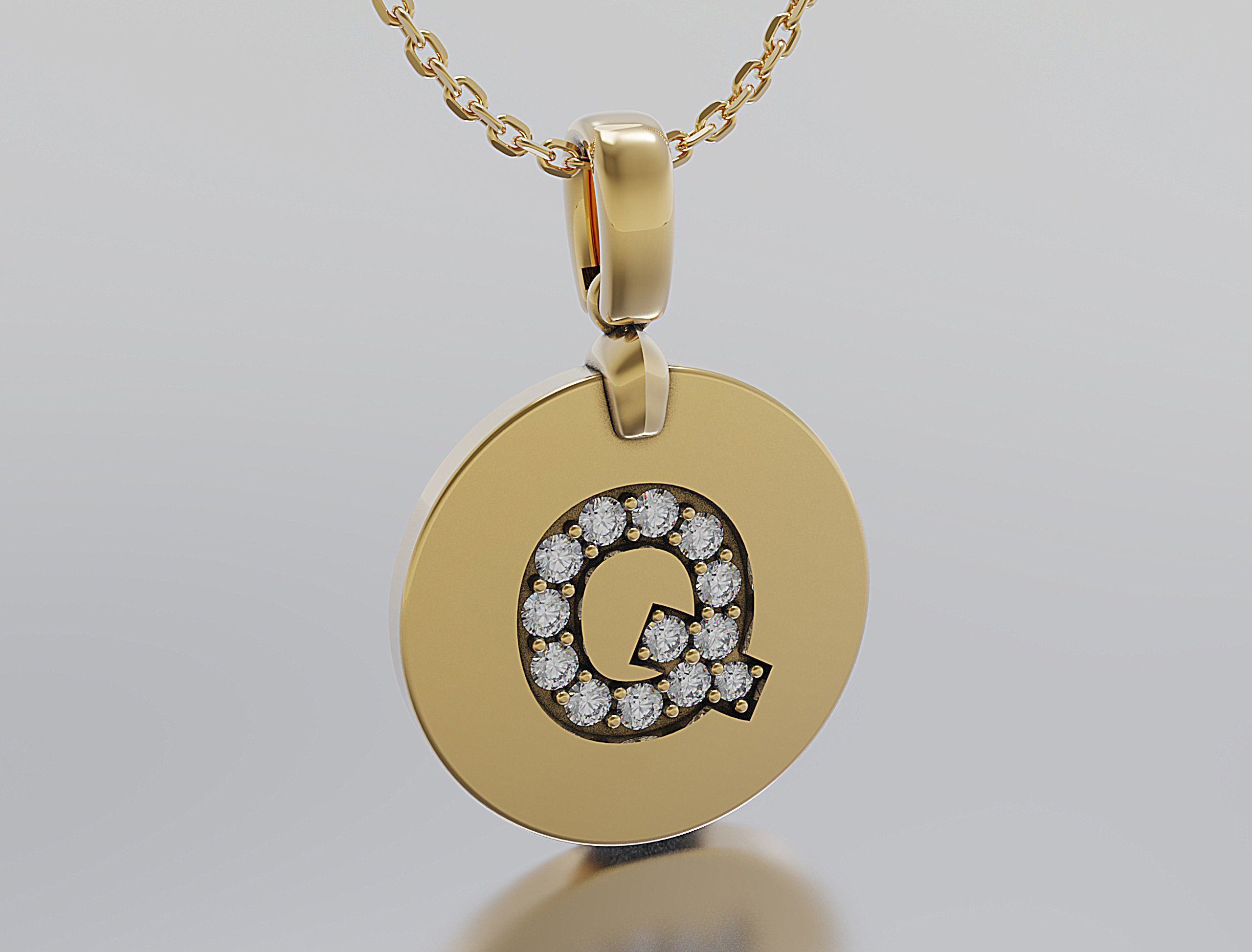 Letters Pendant Alphabets  3D print model_1