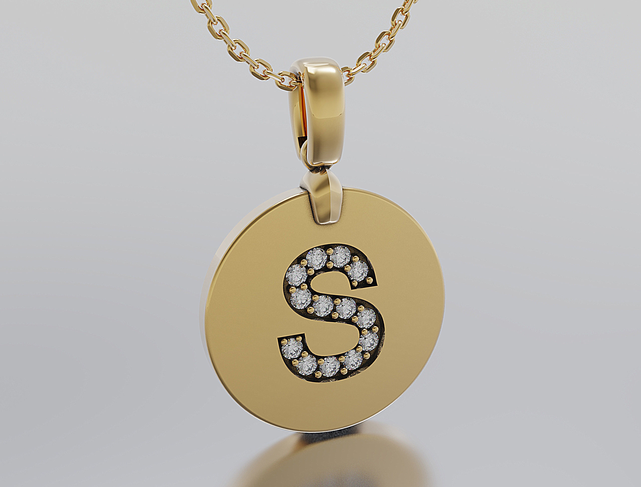 Letters Pendant Alphabets  3D print model_1