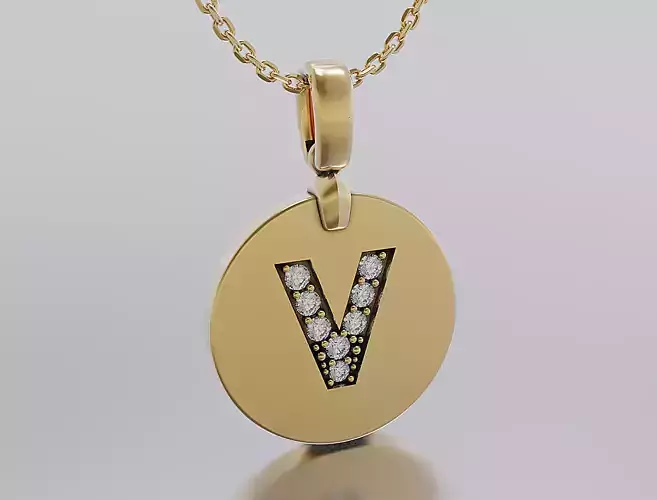 Letters Pendant Alphabets  3D print model