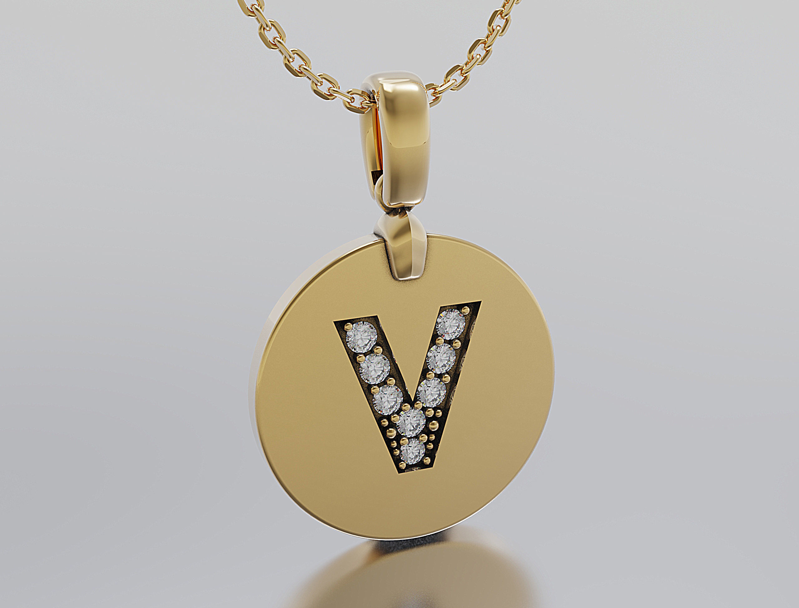 Letters Pendant Alphabets  3D print model_1