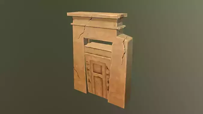 Ancient egyptian pharaohs arch low poly  Low-poly 3D model