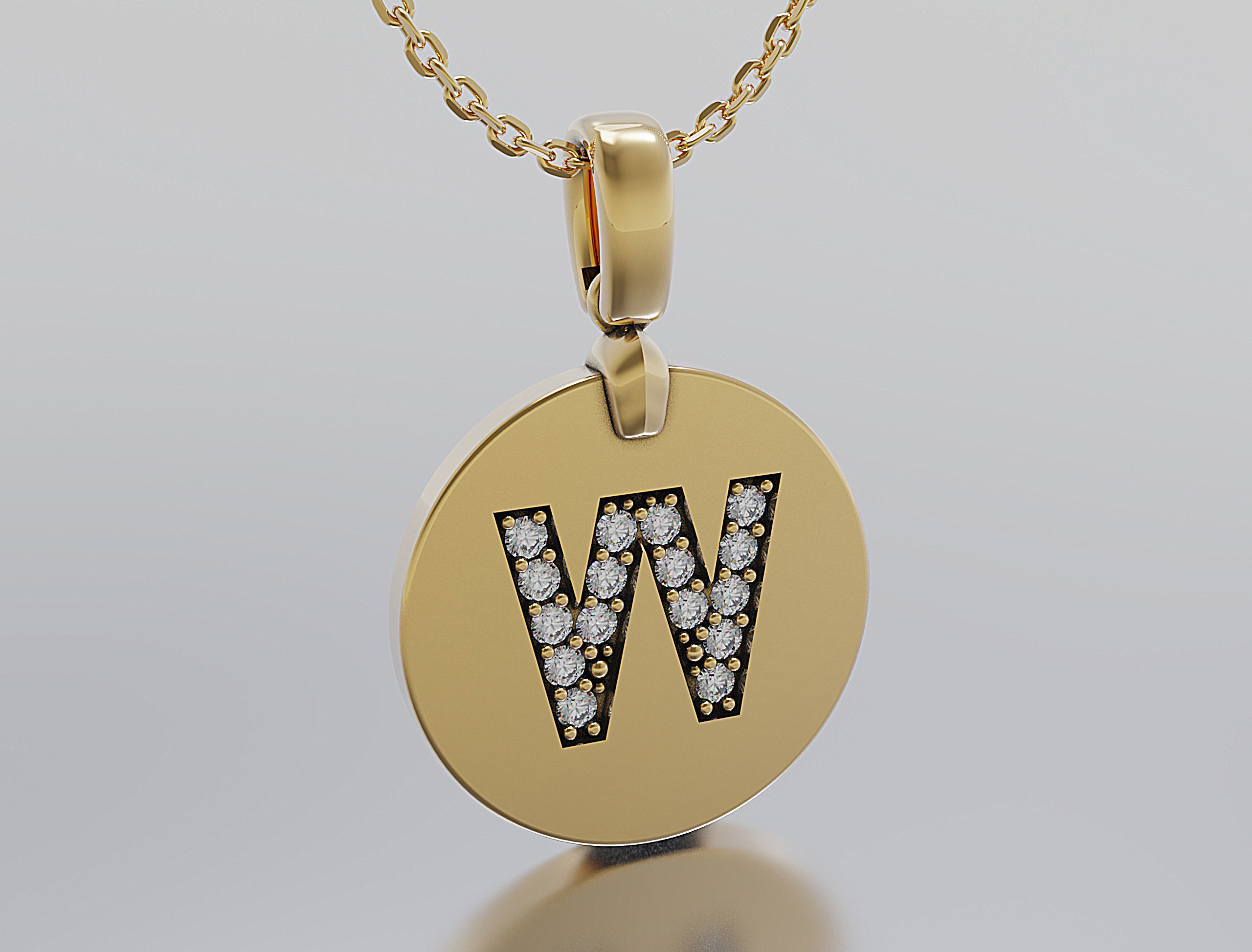 Letters Pendant Alphabets  3D print model_1