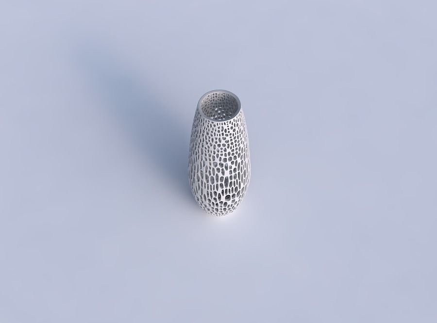 Vase bullet with dense organic lattice 2 3D print model_1