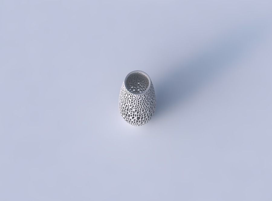 Vase bullet with dense organic lattice 2 3D print model_2