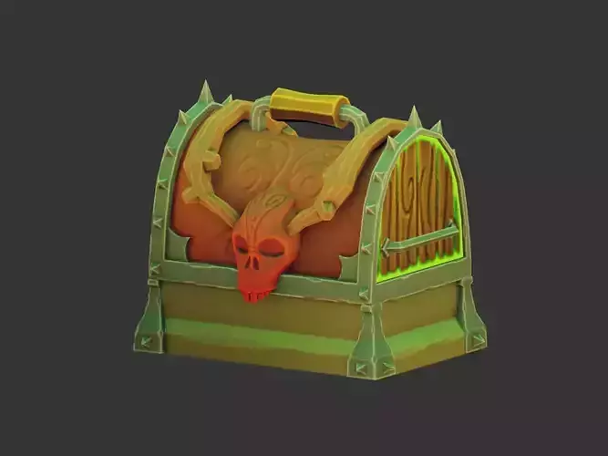 Stylized Treasure Chest Handpaint