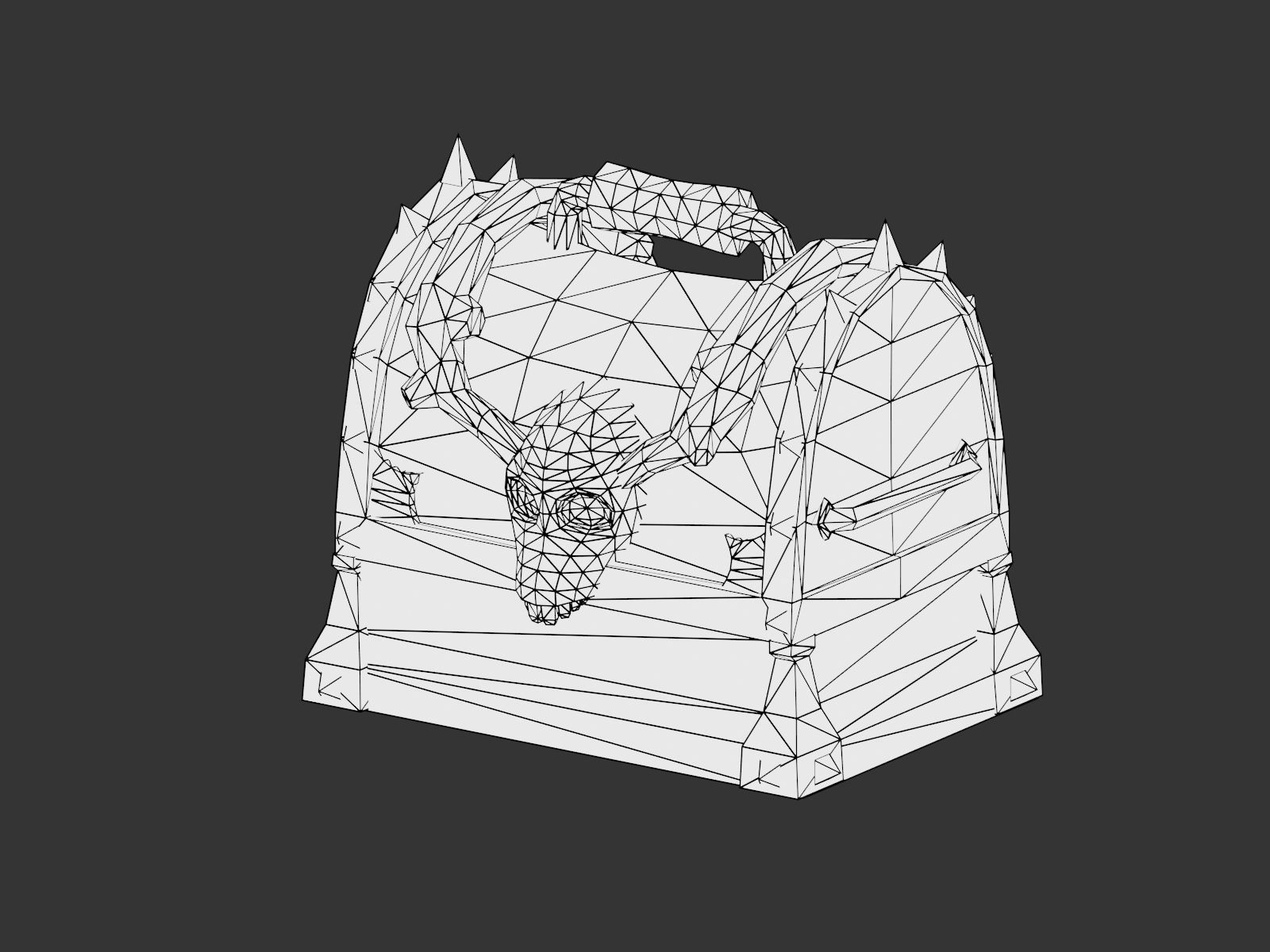 Stylized Treasure Chest Handpaint Low-poly 3D model_6